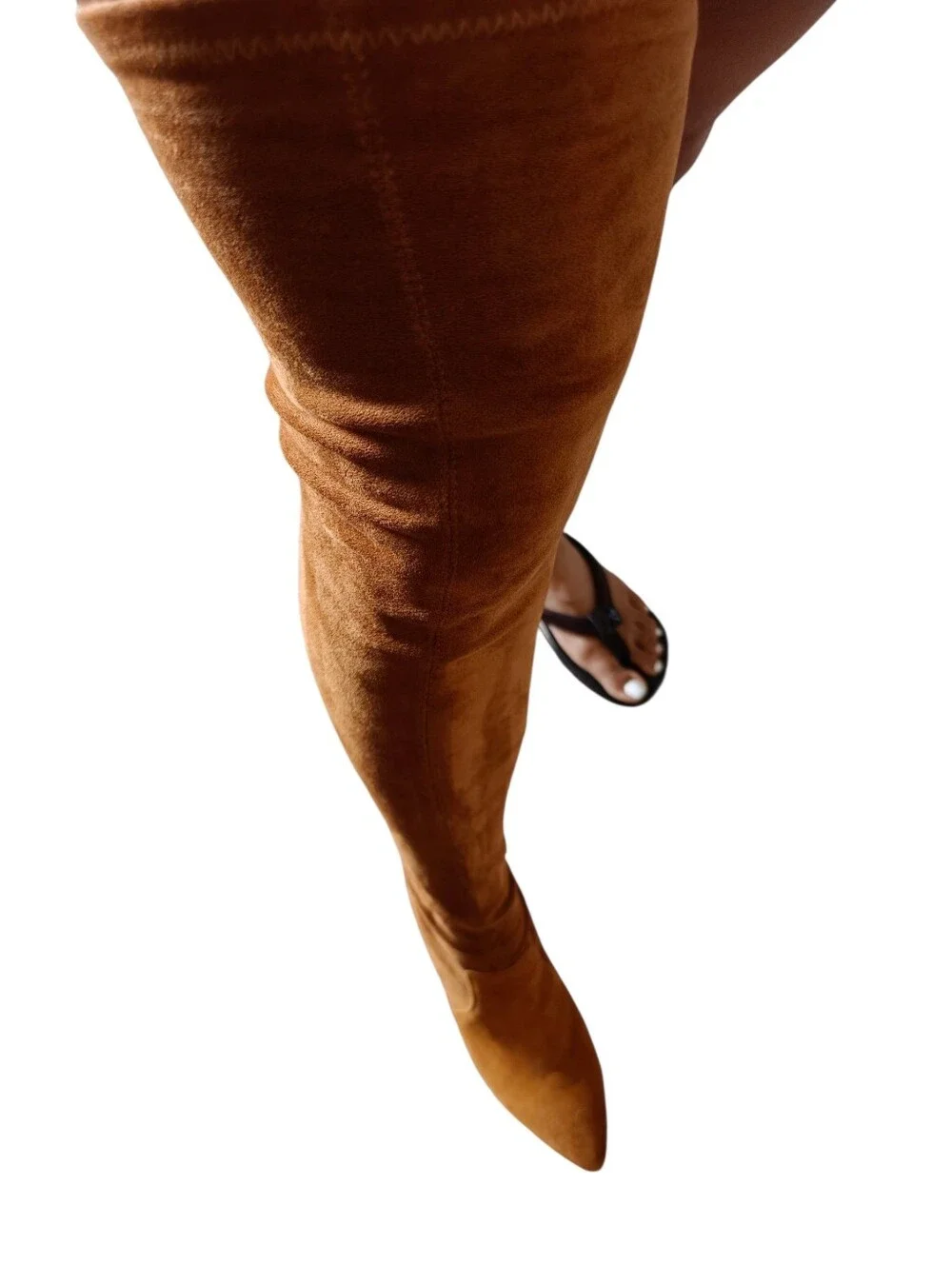 Women's Over-the-Knee Faux Suede Boots - Tan Size 7.5